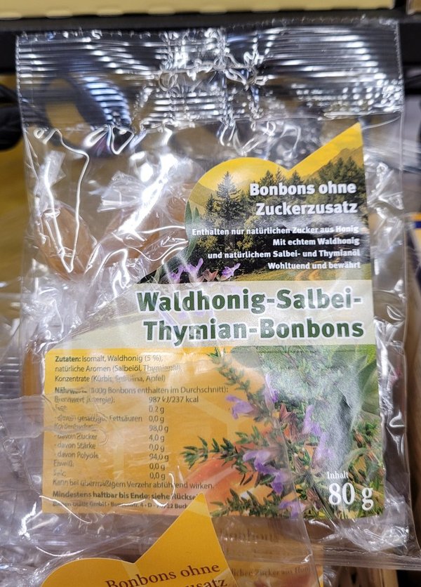 Waldhonig-Salbei-Thymian-Bonbons
